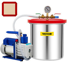 VEVOR 5 Gallon Vacuum Chamber with 5CFM Vacuum Pump Kit 1/3HP Single Stage 110V picture