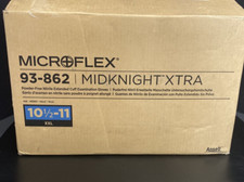 Ansell Nitrile Gloves 2X Large Black Long Cuff 10 Boxes of 100 Gloves Each picture
