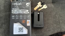 Hiplok MD1000 Anti-Angle Grinder Motorcycle Disc Lock (All Black) | High Secu... picture