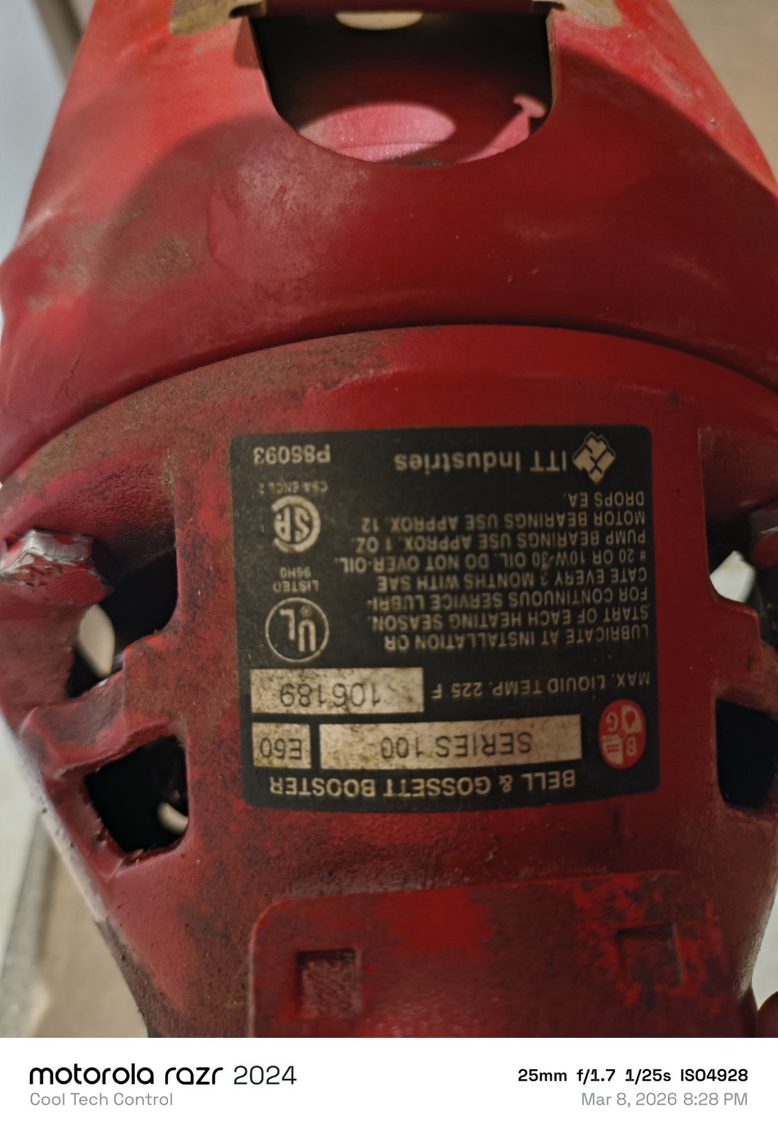 Bell & Gossett 106189 1/12 HP, Series 100 NFI Hydronic Circulator Pump - New Bell & Gossett 106189 1/12 HP, Series 100 NFI Hydronic Circulator Pump - New