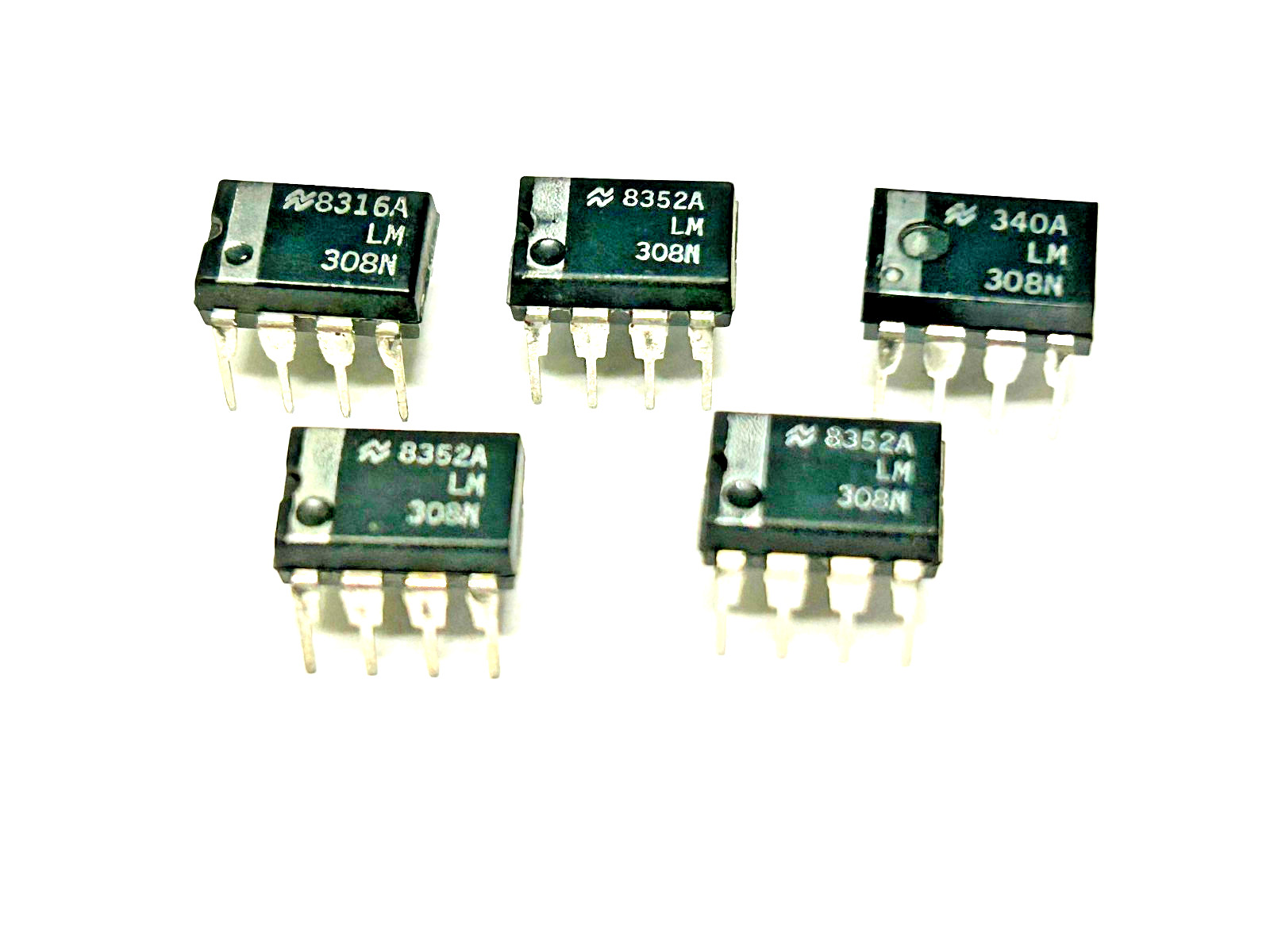 LOT OF 5 LM308N LM308 National Semiconductor Precision Op Amp - New IC LOT OF 5 LM308N LM308 National Semiconductor Precision Op Amp - New IC