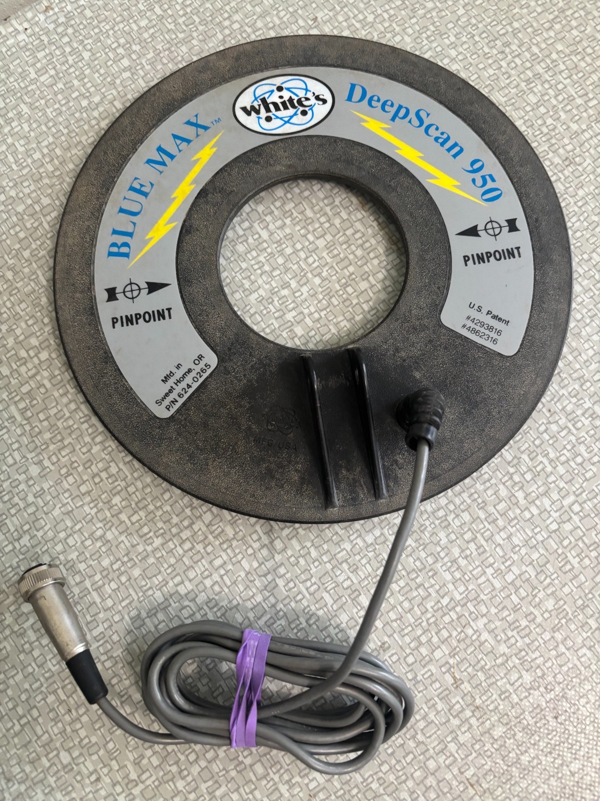 Whites Blue Max DeepScan 950 Search Coil for Metal Detector / G / 6.59 kHz Whites Blue Max DeepScan 950 Search Coil for Metal Detector / G / 6.59 kHz