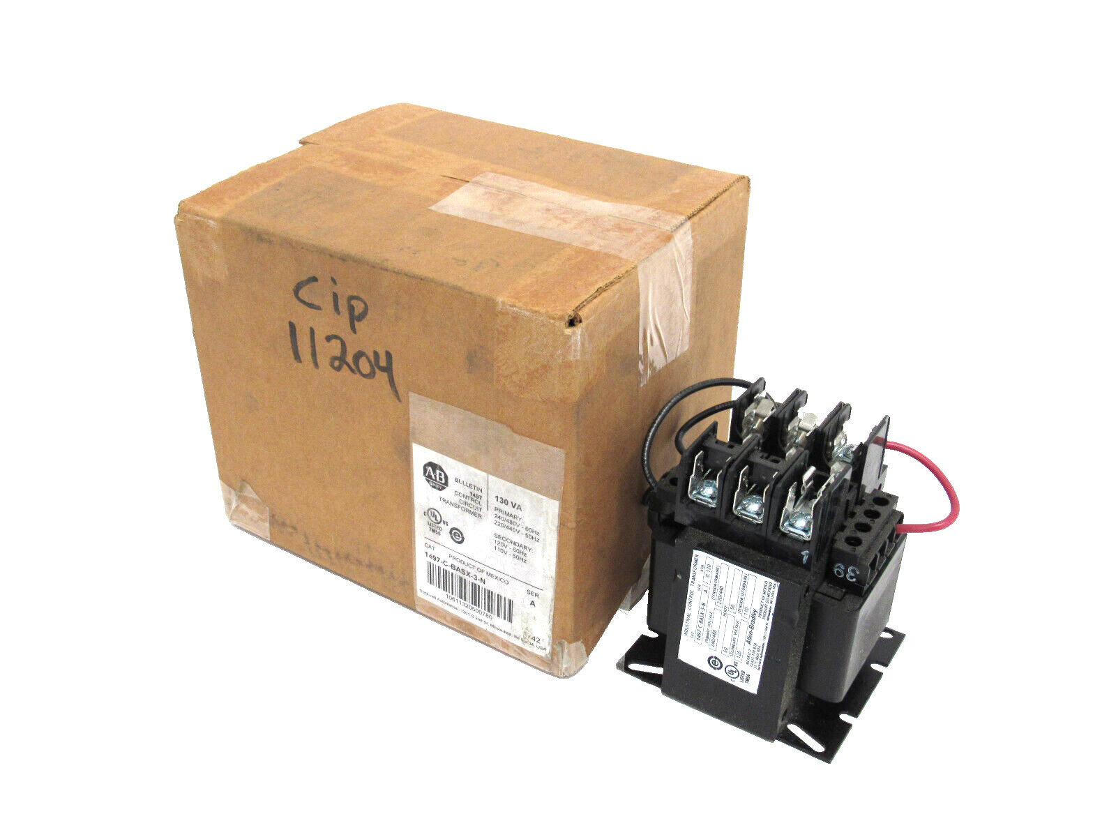 ALLEN BRADLEY 1497-C-BASX-3-N TRANSFORMER SER.A 1497CBASX3N NEW SURPLUS ALLEN BRADLEY 1497-C-BASX-3-N TRANSFORMER SER.A 1497CBASX3N NEW SURPLUS