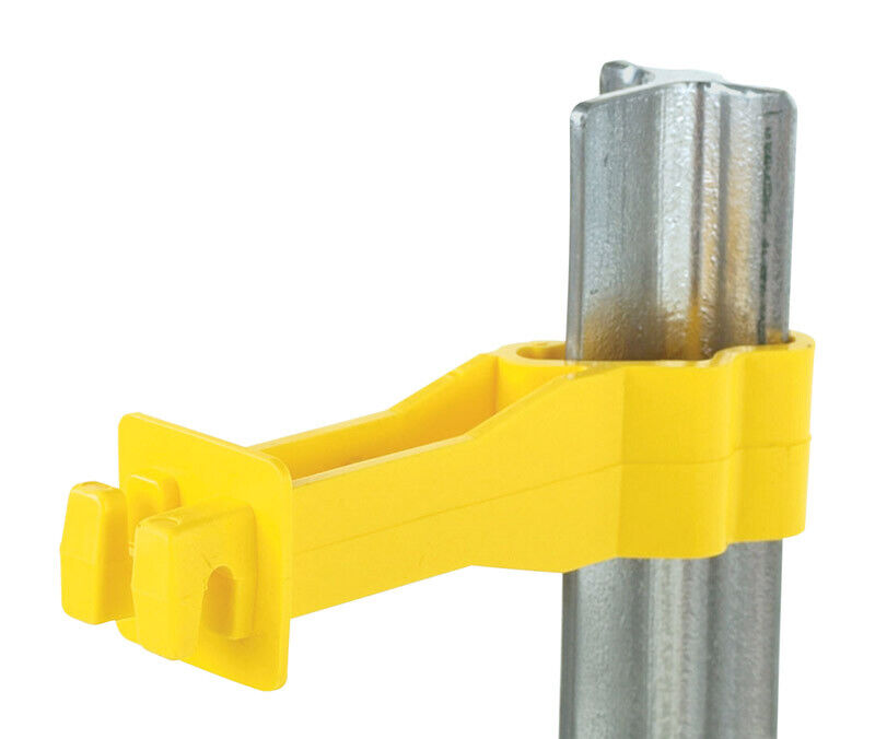 Fi-Shock  Electric  Electric Fence Insulator T-Post Reverse  25 pk Yellow