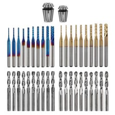 40Pcs End Mill CNC Router Bits Set 1/8