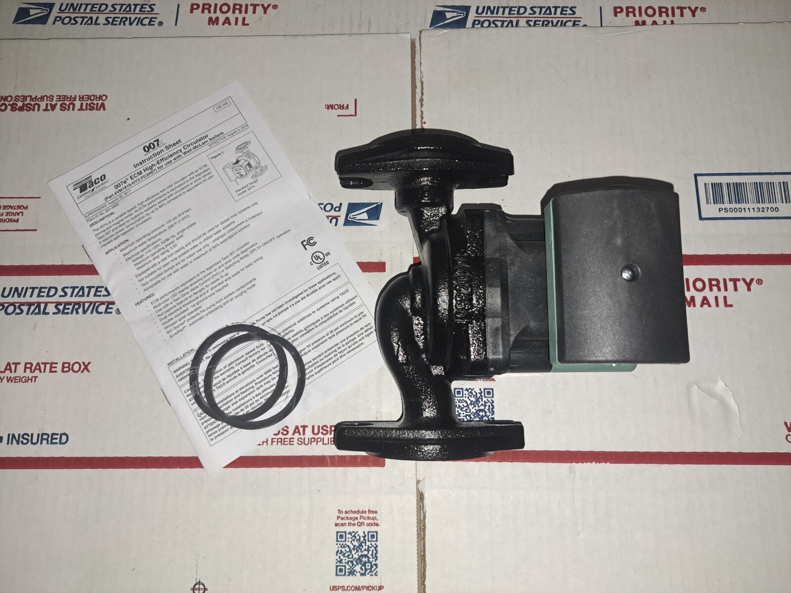 TACO 007e-2F2 ECM High Efficiency CARTRIDGE CIRCULATOR PUMP - New Model 007 F5 TACO 007e-2F2 ECM High Efficiency CARTRIDGE CIRCULATOR PUMP - New Model 007 F5