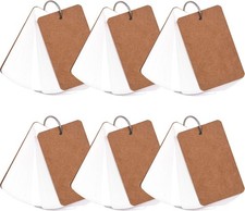300 Pcs White Blank Customizable Index Flash Study Note Card Pad Kraft Paper picture
