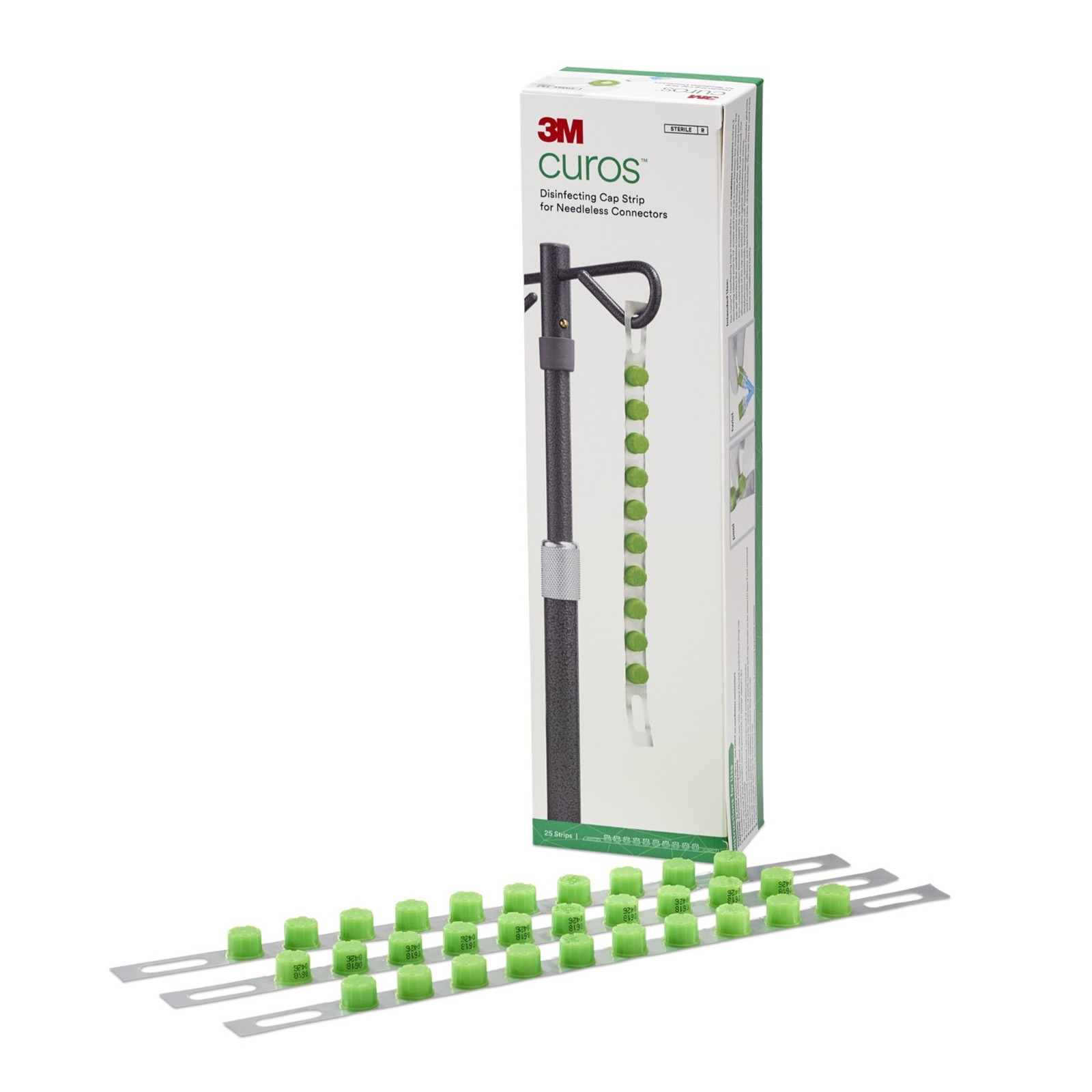 3M Curos Disinfecting Cap for Ports, PICC, IV Needleless Connectors - 50 ct