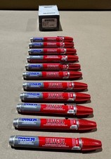 11x Pack DYKEM TUFF GUY 44819 Medium Tip Truly Permanent Ink Marker in Red picture