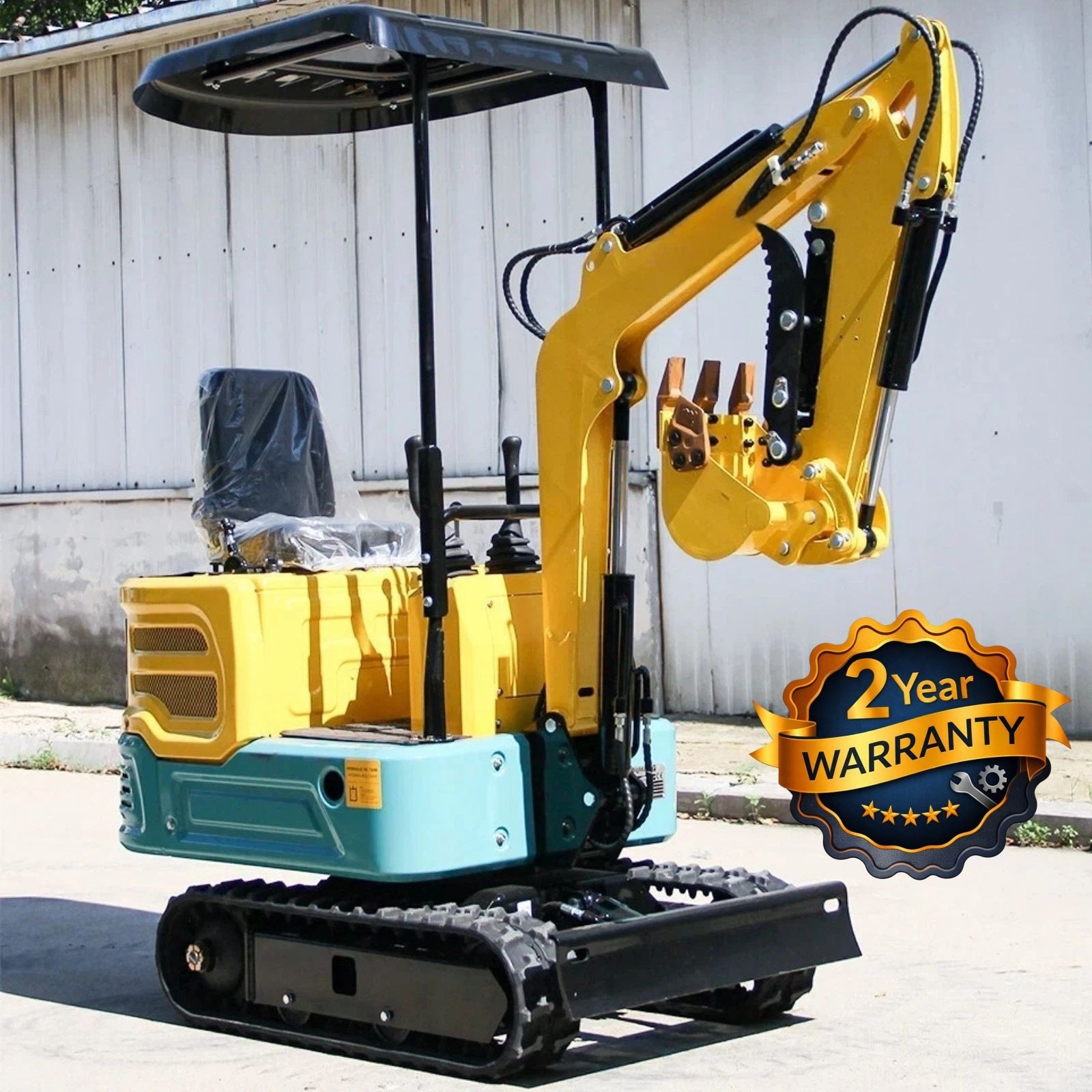 1 Ton Mini Excavator 1000kg Tracked Digger 13.5HP EPA Rato Gas Engine Pick Up VA