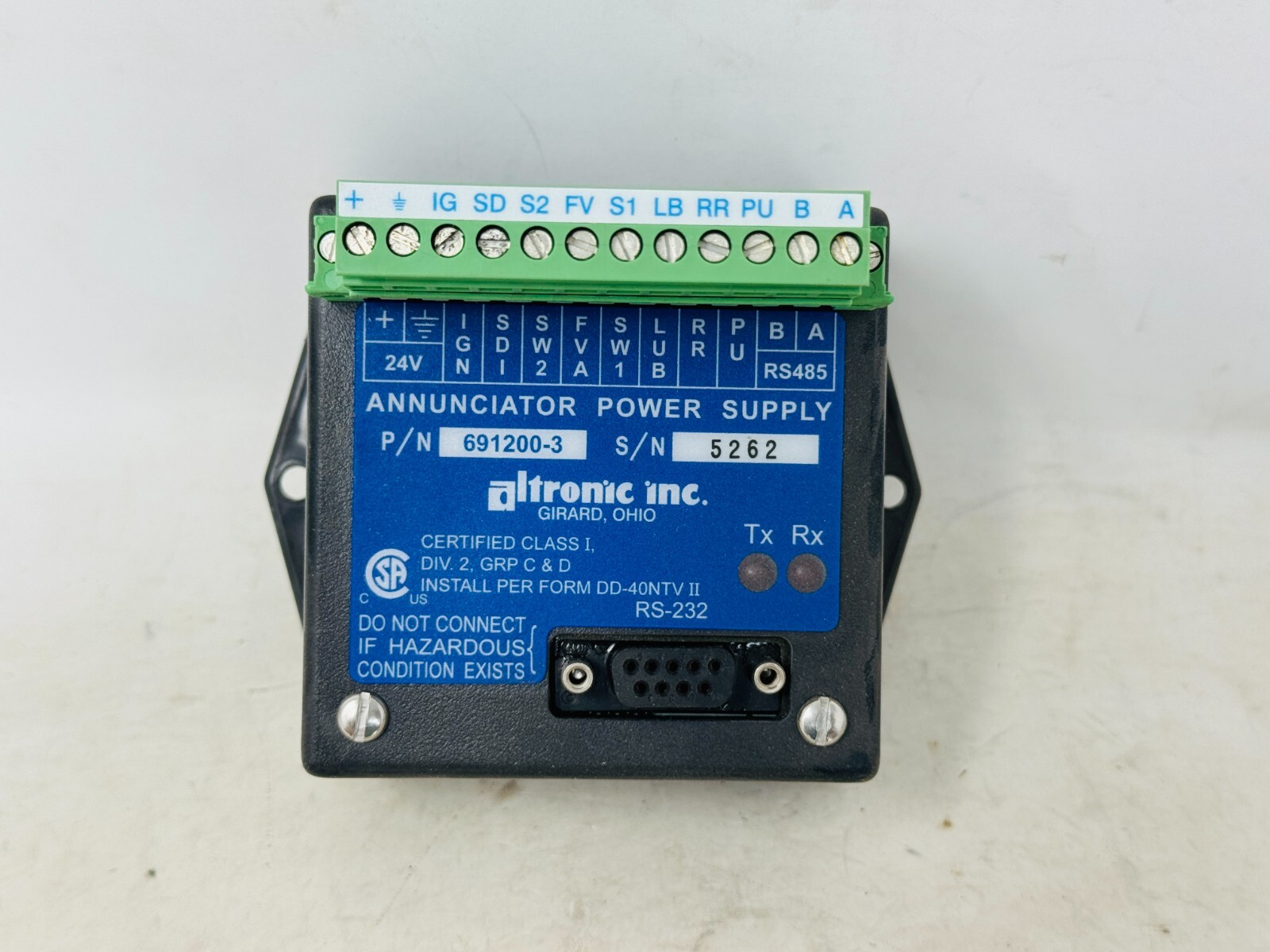 Altronic Inc. Part No. 691200-3 Annunicator 0-30 VDC Power Supply Open box Altronic Inc. Part No. 691200-3 Annunicator 0-30 VDC Power Supply Open box