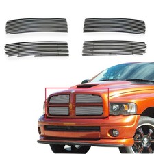 Polished Grill Fits 2002-2005 Dodge Ram 1500 Regular Model Billet Grille Chro... picture