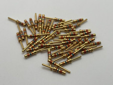 *NEW* 50PC LOT - M39039/58-363 Mil-Spec 3 Stripe Connector Pins Male Crimp Gold picture