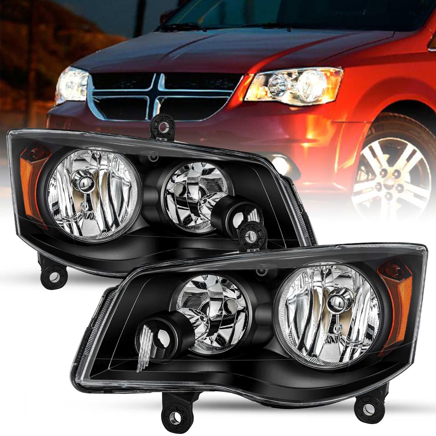 Halogen Headlight Assembly Fits for 2011-2020 Dodge Grand Caravan Halogen Headlight Assembly Fits for 2011-2020 Dodge Grand Caravan