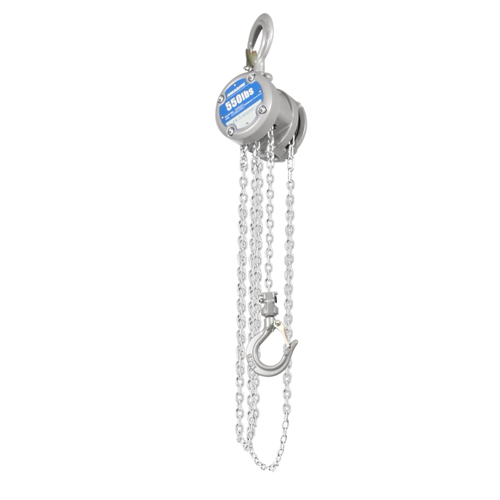 Amarite Mini 1/4 Ton Chain Hoist, 550 lbs, 10 ft Lift, 8.9 in 550lbs 10ft Amarite Mini 1/4 Ton Chain Hoist, 550 lbs, 10 ft Lift, 8.9 in 550lbs 10ft