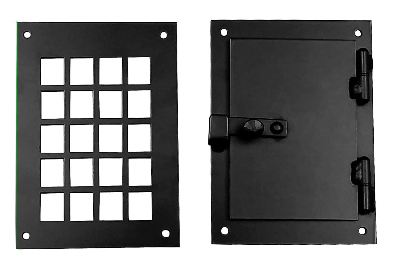 Wild West Hardware Hinged Decorative Door Speakeasy Grille, Door Viewer, Black Wild West Hardware Hinged Decorative Door Speakeasy Grille, Door Viewer, Black