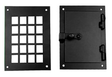 Wild West Hardware Hinged Decorative Door Speakeasy Grille, Door Viewer, Black picture