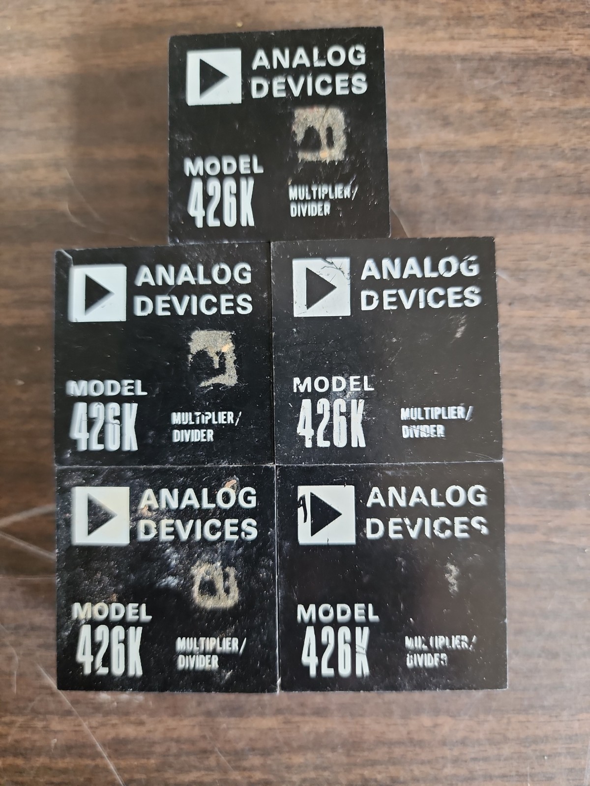 Lot of 5 Vintage Analog Devices 426K Multiplier Divider Modules - Black Face Lot of 5 Vintage Analog Devices 426K Multiplier Divider Modules - Black Face