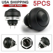 5X Black M4 12mm Waterproof Momentary ON/OFF Push Button Round SPST Switch picture