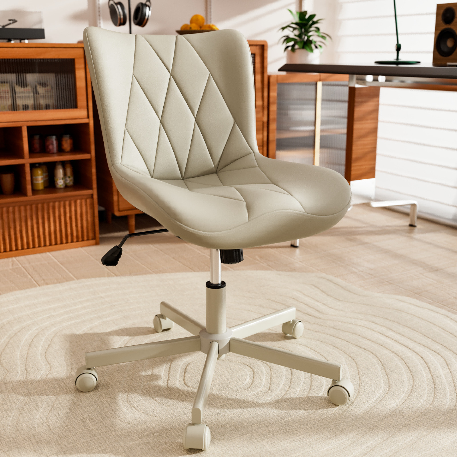Armless Office Chair , Computer Desk Chair for Home Office & Small Spaces, Black Armless Office Chair , Computer Desk Chair for Home Office & Small Spaces, Black