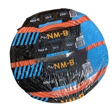 New 250ft Alan Wire NM-B Gauge 10/2 With Ground Orange Wire picture