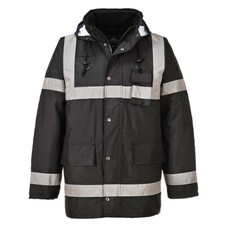 Portwest US433 Iona Lite Reflective Waterproof Quilt Lined Hooded Safety Jacket picture