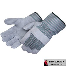 120 TOTAL PAIR OF REINFORCED LEATHER PALM WORK GLOVES  NEW **FREE SHIPPING** picture