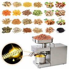 Electric Seed Oil Press Machine Stainless Steel Cold Hot Oil Extractor Expeller picture