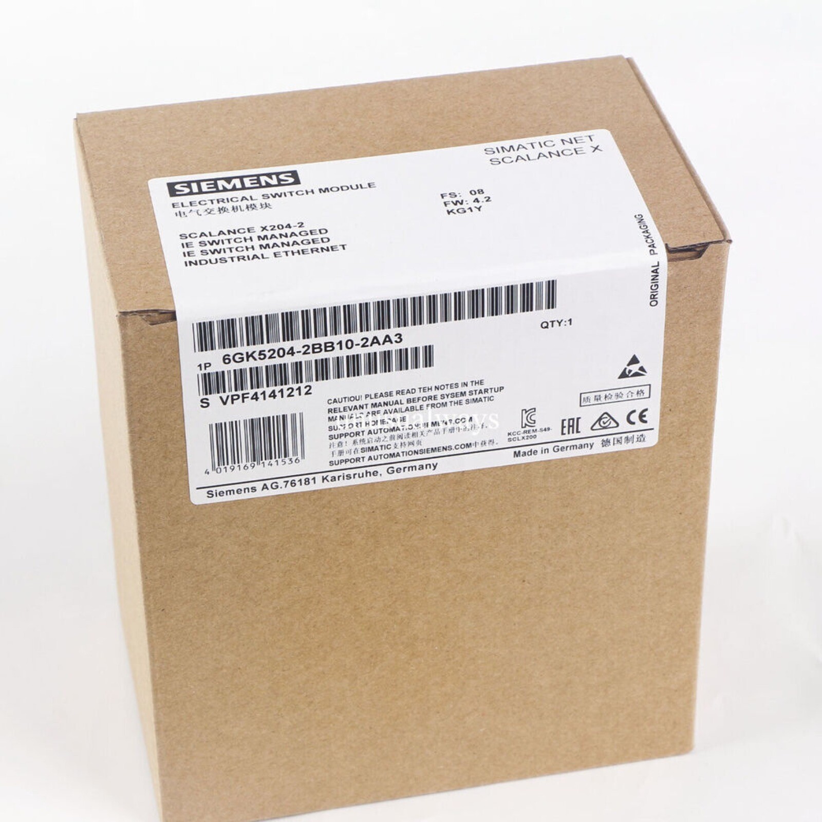 New Siemens 6GK5 204-2BB10-2AA3 6GK5204-2BB10-2AA3 X204-2 Managed IE Switch！