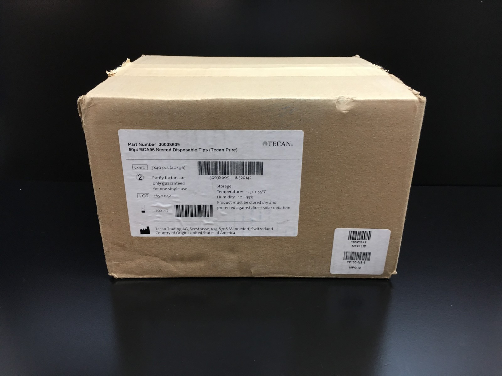 TECAN Cat No 30038609 MCA96 Nested Disposable Tips Tecan Pure 50uL Case TECAN Cat No 30038609 MCA96 Nested Disposable Tips Tecan Pure 50uL Case