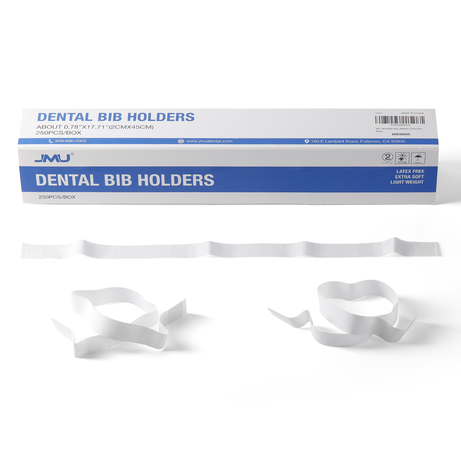 JMU 250 Disposable Dental Bib Holders Straps Extra Soft Self Adhesive Straps JMU 250 Disposable Dental Bib Holders Straps Extra Soft Self Adhesive Straps