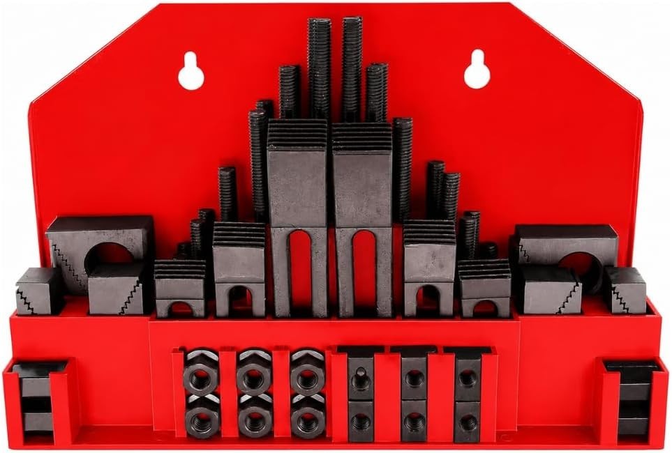 58 Pcs Milling Clamping Kit with Step Blocks & Strap Clamps 58 Pcs Milling Clamping Kit with Step Blocks & Strap Clamps