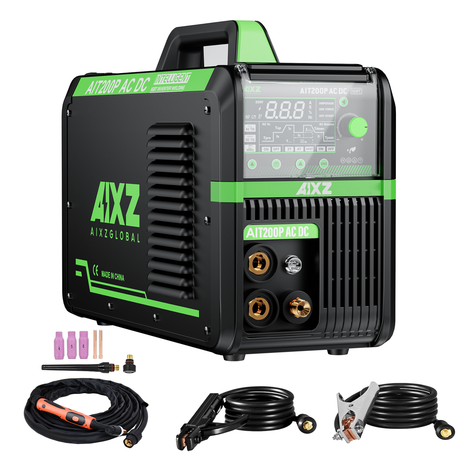 AIXZ 5IN1 AC DC TIG Welder 200A ARC Pulse TIG Aluminum Welding Machine 110V/220V AIXZ 5IN1 AC DC TIG Welder 200A ARC Pulse TIG Aluminum Welding Machine 110V/220V