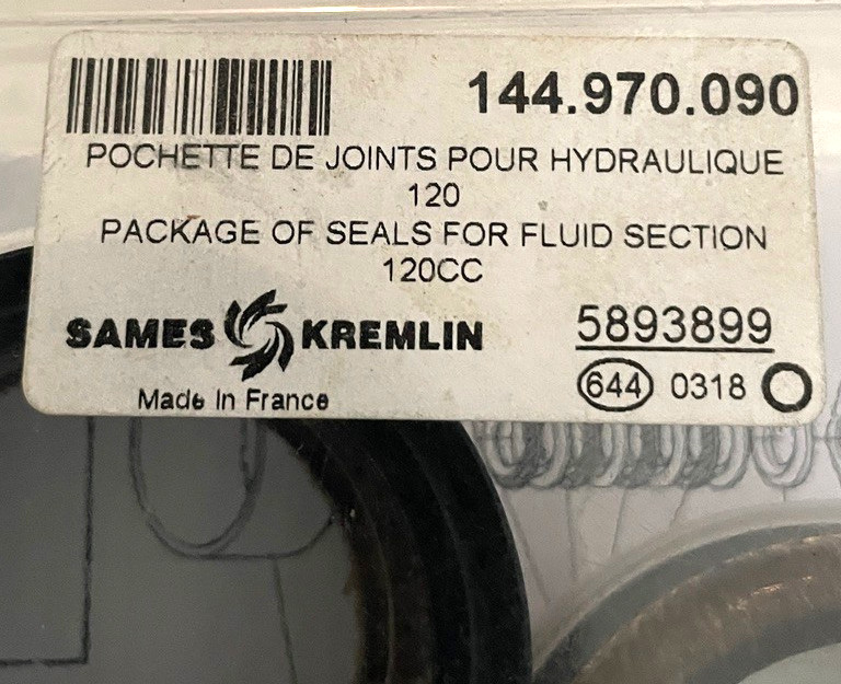 SAMES KREMLIN 120CC & 240CC PUMP KIT 144-970-090 SAMES KREMLIN 120CC & 240CC PUMP KIT 144-970-090