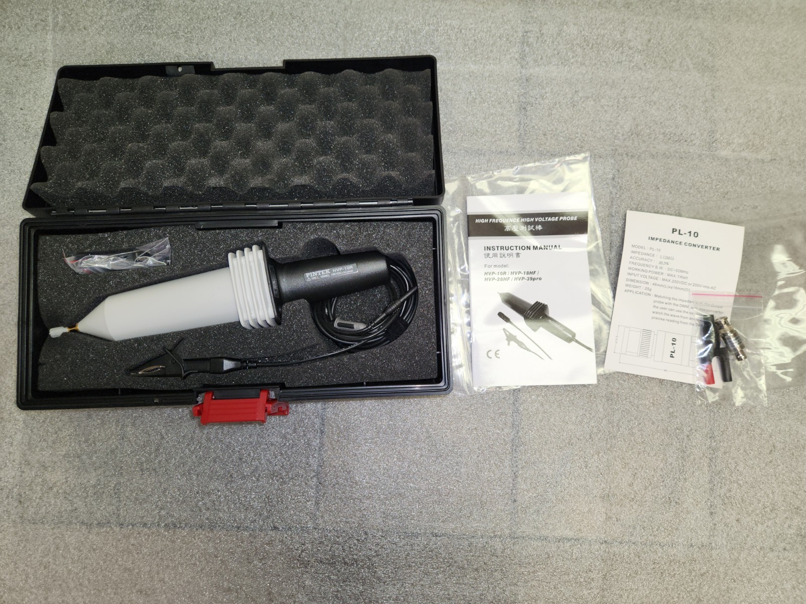 Pintek HVP-10R High Voltage 10KV DC+AC peak 100M 120MHz 100:1 Oscilloscope Probe Pintek HVP-10R High Voltage 10KV DC+AC peak 100M 120MHz 100:1 Oscilloscope Probe
