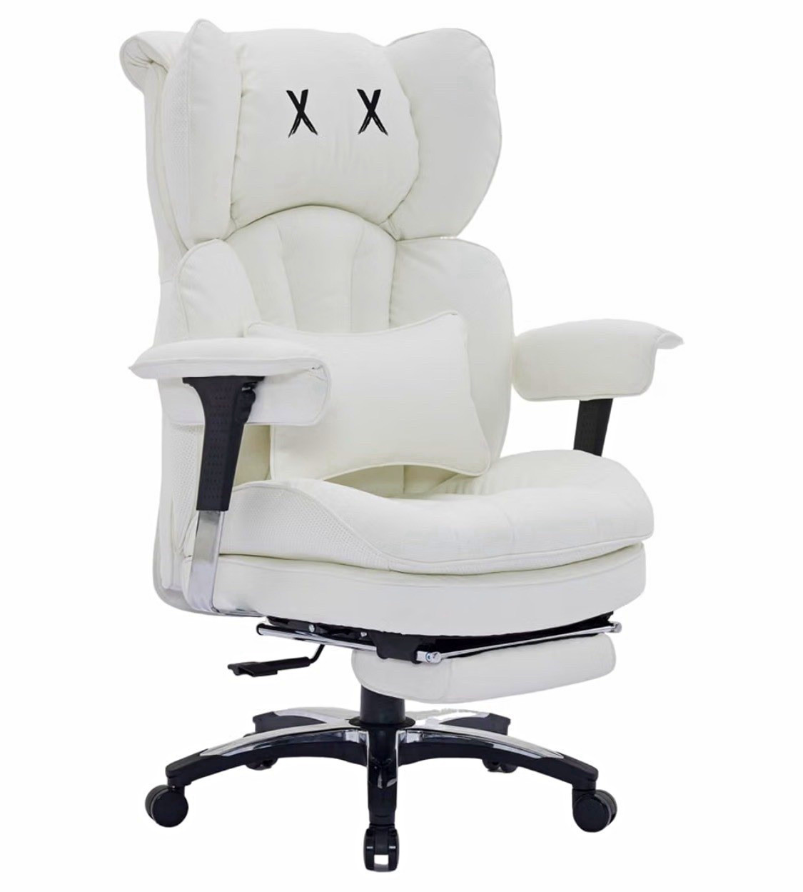 Efomao White Ergonomic Swivel Office Chair Recline Gas Lift Wide Seat 400lb Efomao White Ergonomic Swivel Office Chair Recline Gas Lift Wide Seat 400lb