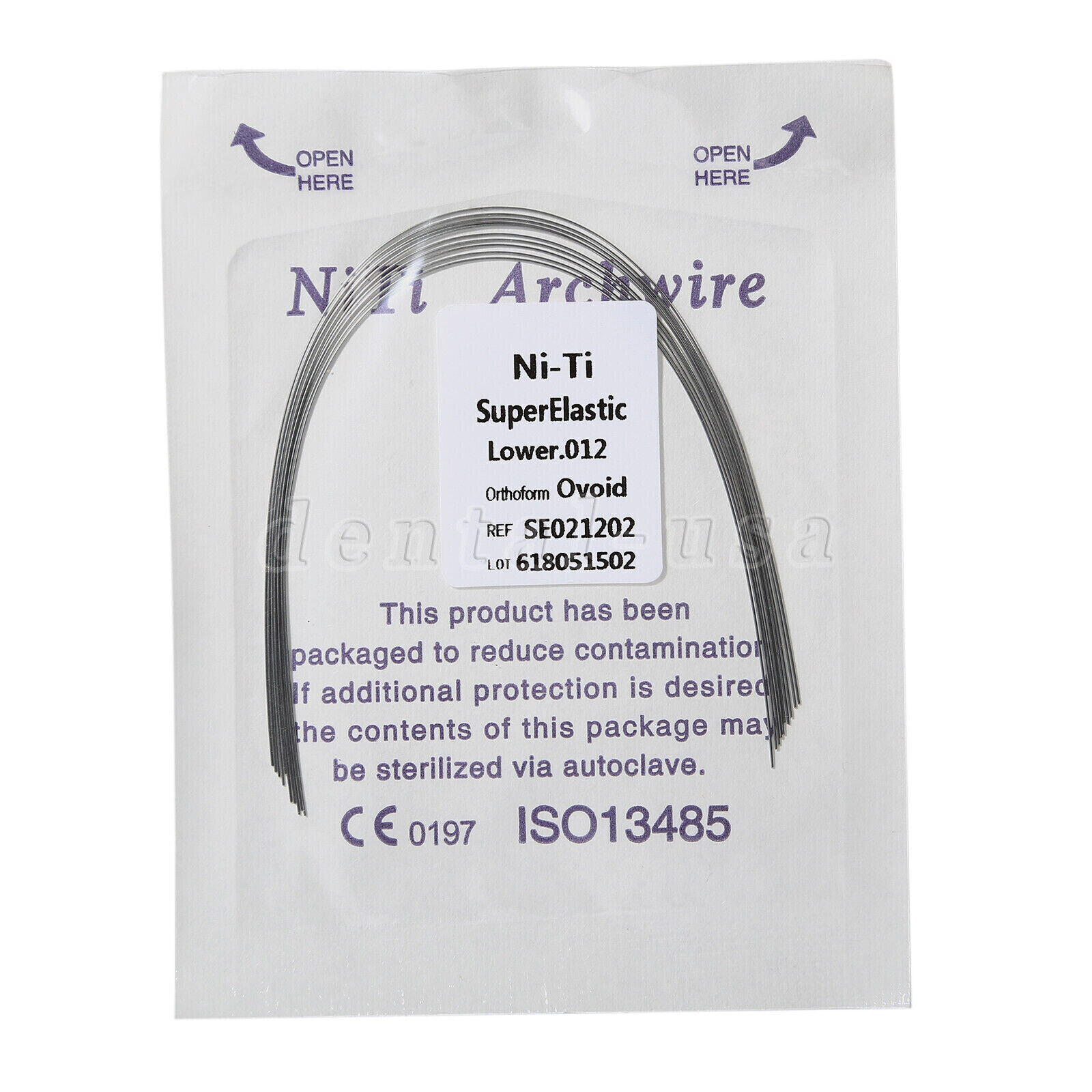 Dental Ortho Super Elastic Niti Arch Wire Round Ovoid Form for Bracket Braces CE