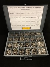 PHILLIPS PAN HEAD MACHINE SCREW ASSORTMENT & METAL BIN TRAY STAINLESS STEEL picture