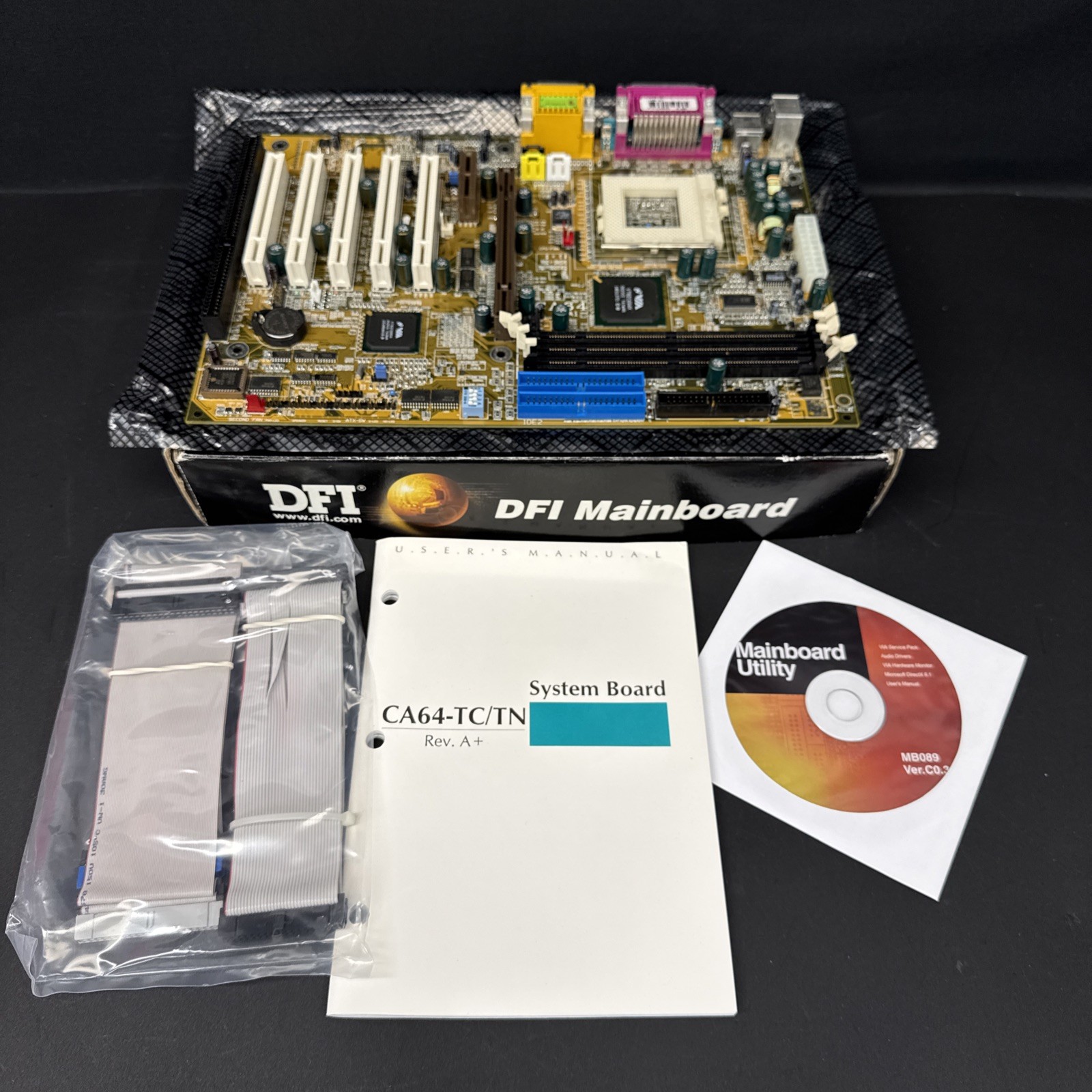 DFI CA64-TC Socket 370 VIA 694T Motherboard Rev A+.Original Box Manual CD Untest DFI CA64-TC Socket 370 VIA 694T Motherboard Rev A+.Original Box Manual CD Untest