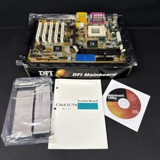 DFI CA64-TC Socket 370 VIA 694T Motherboard Rev A+.Original Box Manual CD Untest picture