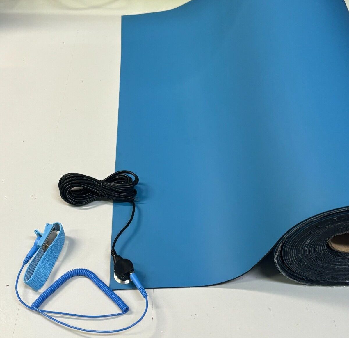 ESD Anti Static Grounding Mat with Wrist Strap & Ground Cord , 2\' Wide x 3\' Long ESD Anti Static Grounding Mat with Wrist Strap & Ground Cord , 2\' Wide x 3\' Long