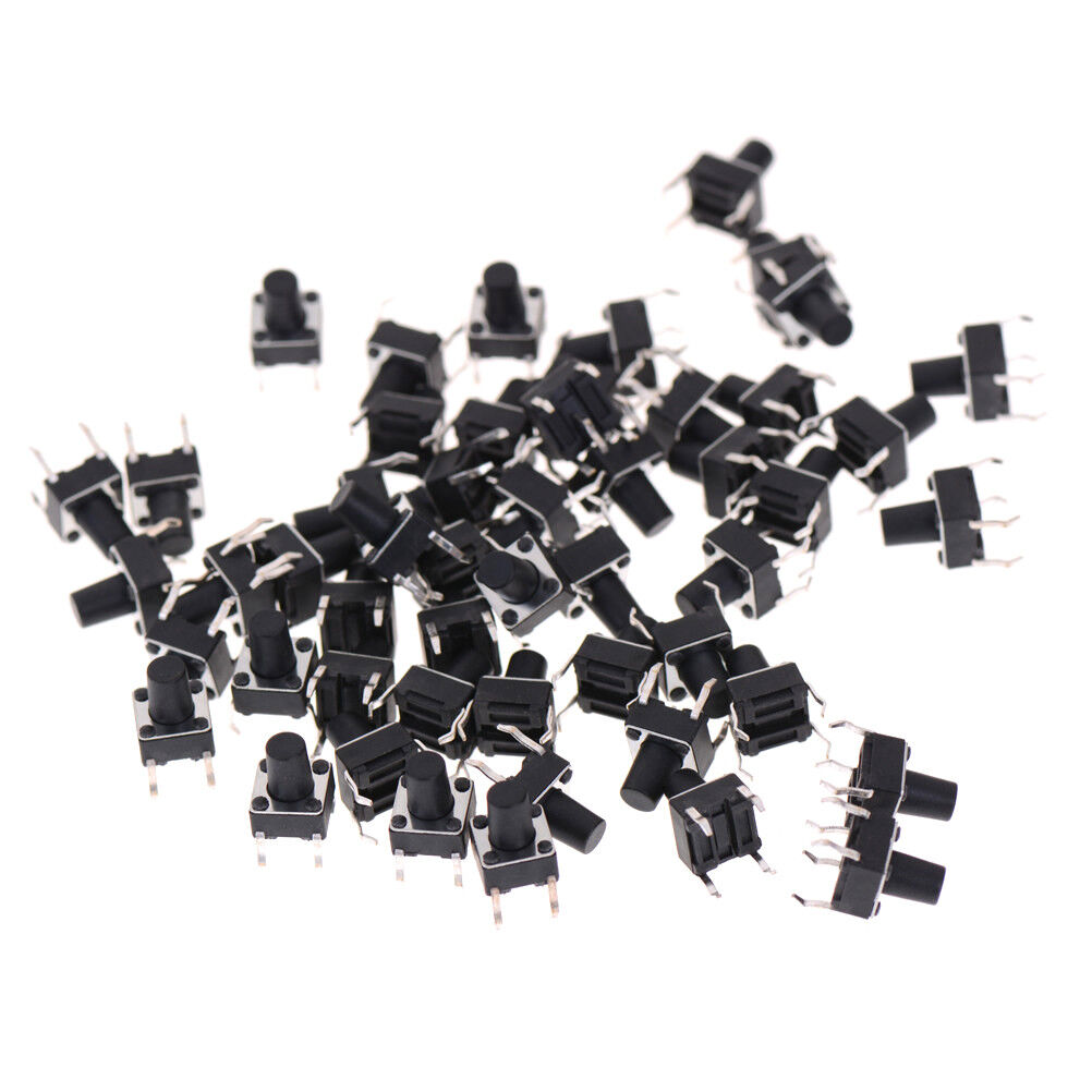 50X 6*6*8mm Tactile Push Button Switch Tact Switch Micro Switch 4-Pi.VF