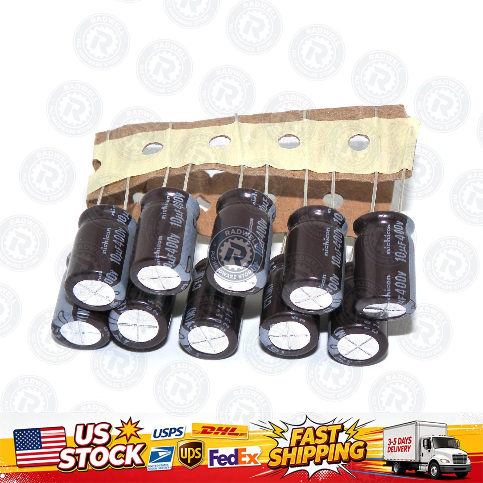 5x 400V10UF Nichicon Electrolytic Capacitors 10mfd 400V 10x16 mm