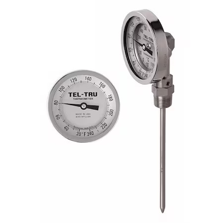 Tel-Tru Bc550r-0467 Analog Dial Thermometer, Stem 4