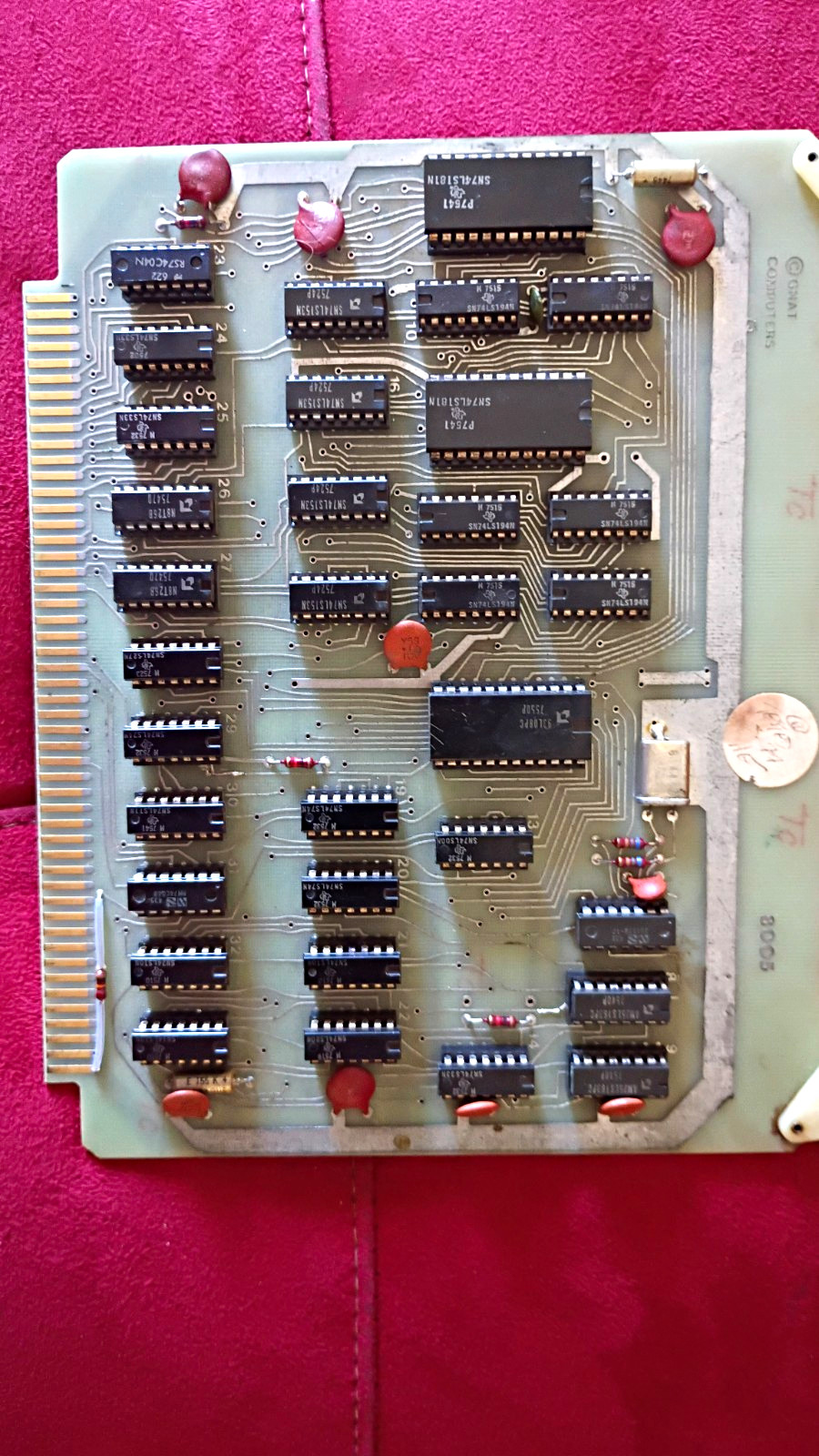 Vintage 1975 GNAT Computers ALU CPU S-100 Bus Board 74LS181 Altair 8800 IMSAI Vintage 1975 GNAT Computers ALU CPU S-100 Bus Board 74LS181 Altair 8800 IMSAI