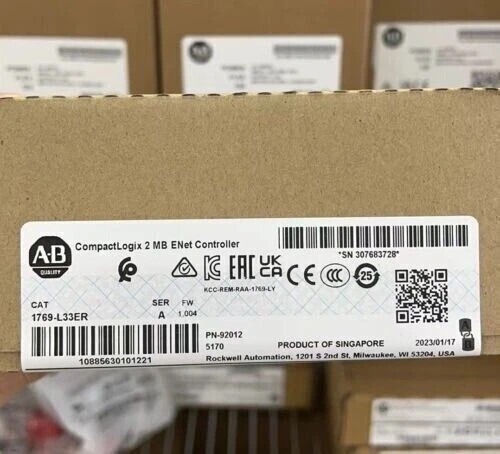 Sealed Pre-owned Allen Bradley 1769-L33ER Ser A CompactLogix 5370 ENet Processor