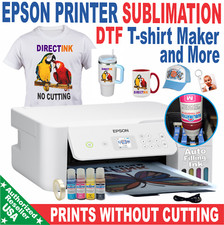 Epson Printer with Sublimation ink Heat Transfer plus DTF T-Shirt Starter Kit picture