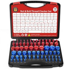 70 Pcs Thread Checker Nut and Bolt Thread Checker Set with 37 Inch and 33 Metric picture