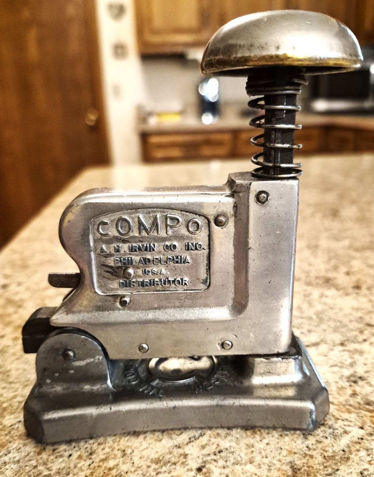 Compo Stapler - RARE Vintage Antique dated 1923, Irvin Co. Westport, Conn. USA Compo Stapler - RARE Vintage Antique dated 1923, Irvin Co. Westport, Conn. USA