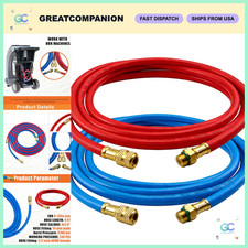 9FT R-134a Refrigerant Hose Set for AC Recovery, Robinair Compatible, Enviro Gua picture